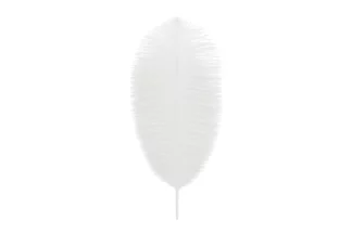 WHITE COLOUR - OSTRICH FEATHER TOPPER - CAKE DECORATION - 1PIECE,OFTHR-WH