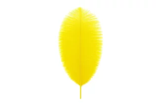YELLOW COLOUR - OSTRICH FEATHER TOPPER - CAKE DECORATION - 1PIECE,OFTHR-YL