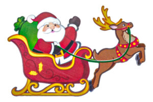 Santa and Reindeer Layon,21438