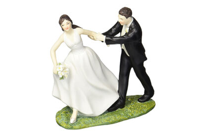 a race to the altar funny wedding cake topper,9019