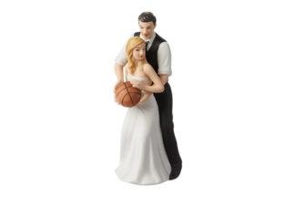 Caucasian Basketball Dream Team Couple Sports Wedding Cake Topper,9212