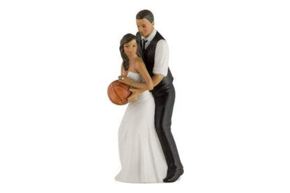 ethnic basketball dream team couple sports wedding cake topper,9213