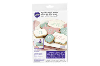 Food-Safe Individual Adhesive Alphabet Stencils, 2 Sheets,4177552StStMo30829prdb