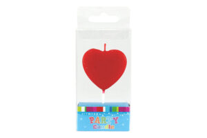 RED HEART PARTY CANDLE,E2037