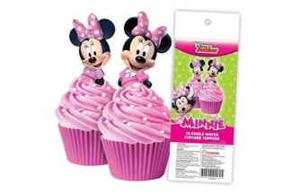 MINNIE MOUSE EDIBLE WAFER CUPCAKE TOPPERS,WCC922695