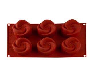 ROUND SWIRL 6 CAVITY SILICONE CHOCOLATE,SWIRL FLEXIBLE SILICONE MOLD,6-cavity-swirl-flexible-silicone-mold-ucg-d112-3-pack-3018726-1600