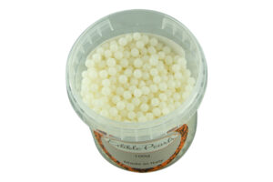 100G 4mm PEARLY WHITE EDIBLE CACHOUS,CPPRLWH-204