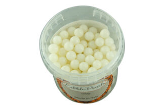 100G 8mm SHINY WHITE EDIBLE CACHOUS ,CPSHWH-208