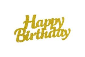 Gold Glitter Happy Birthday Topper,Happy Birthday Topper,GOLD20HAPPY.1