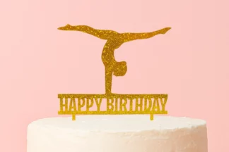 Gold GYMNAST Cake Topper Bake Group,SC-GGYMN