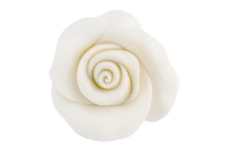 3cm Single tea rose white SWEET SUGAR FLOWERS,SFMKKP52WH