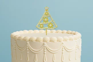 DISC Gold Christmas Tree Diamante Cake Topper Pick Bake Group,SC-GXMAS