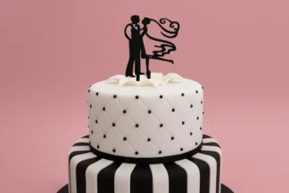 13cm High HAPPY COUPLE - ACRYLIC WEDDING CAKE TOPPER - cake decorations,ACTBK-228