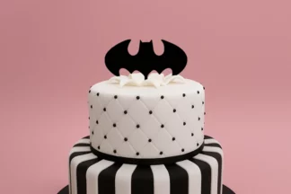 Bat Symbol - Acrylic Cake Topper - Black,ACTBK-603