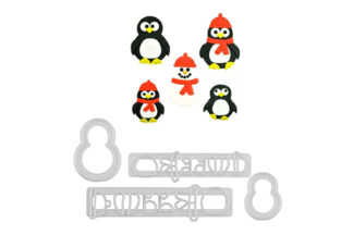 Mummy and Baby Penguin Cutter,CUTPENQN