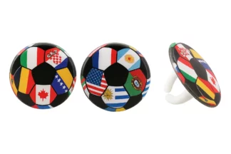 8 PIECES SOCCER GAME ASSORTED CUPCAKE RINGS Bakery Crafts,SPO-15004