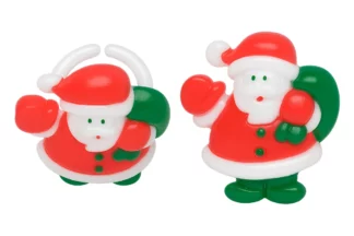 8 PIECES SANTA CLAUS WITH GIFT BAG CUPCAKE RINGS Bakery Crafts,X-301