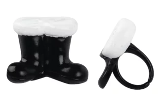 6 PIECES SANTA SHOES CUPCAKE RINGS Bakery Crafts,X-968