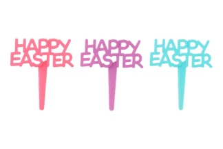 Happy Easter Cupcake Pick Bakery Crafts,18464