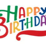 Rainbow Happy Birthday Layon Pattern Script Assortment Bakery Crafts