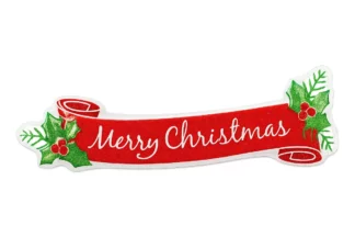 Merry Christmas Banner Layon Topper Bakery Crafts,41829