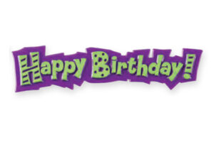 Purple Green Happy Birthday Plaque,HB-19-GP