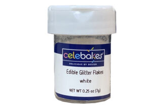 White Edible Glitter Flakes, .7500-78690W
