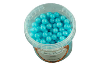 100G 6mm PEARLY LIGHT BLUE EDIBLE CACHOUS,CPPRLBL-206