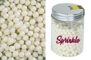 100G 6mm PEARLY WHITE EDIBLE CACHOUS,CPPRLWH-206