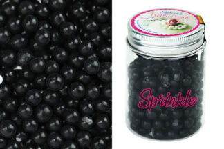 100G 8mm SHINY BLACK EDIBLE CACHOUS,CPSHBK-208