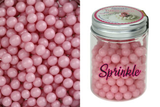 100G 8mm SHINY PINK EDIBLE CACHOUS ,CPSHPK-208