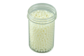 100G 4mm SHINY WHITE EDIBLE CACHOUS ,CPSHWH-204