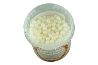 100G 10mm SHINY WHITE EDIBLE CACHOUS,CPSHWH-210