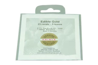 5pcs Loose Premium Edible Gold Leaf - Made in Germany BA8336,PRGD-LS-205
