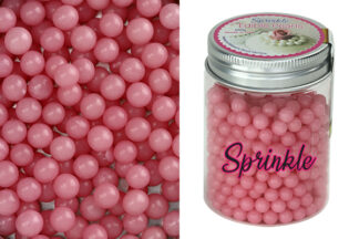 100G 8mm PEARLY PINK EDIBLE CACHOUS ,CPPRLPK-208