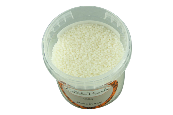 100g 2mm pearly white edible cachous ,cpprlwh-202