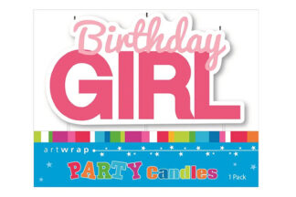 BIRTHDAY GIRL CANDLE Artwrap,E3738