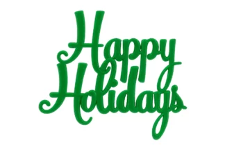 Green Holiday Messages Layon Bakery Crafts,21434-3