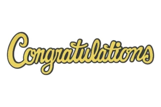 Gold Congratulations Script Assortment Layon Bakery Crafts,G-15021-1