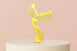 MERMAID TAIL GOLD Plated Cake Topper Bake Group,SC-GOL-MERTA