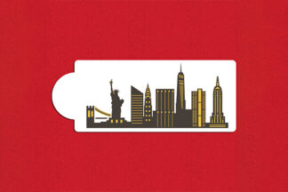 New York City Detailed Skyline Cake Stencil,C1000