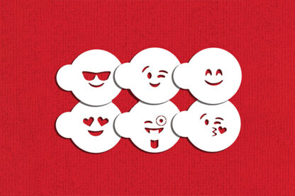 emojis cookie stencil set,c983