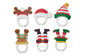 Whimsical Feet and Hats Cupcake Rings,21443