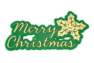 Green and Gold Merry Christmas Plaque,24133-2