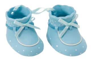 Blue Baby Booties DecoSet Bakery Crafts,32159