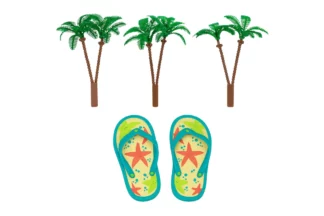 Summer Flip Flops DecoSet Bakery Crafts,33152