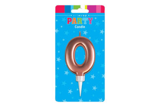 FORMAL ROSE GOLD ZERO 0 BIRTHDAY CANDLE,E6131