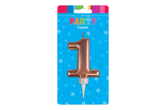 ROSE GOLD ONE 1 BIRTHDAY CANDLE,E6132
