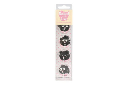 baked with love cute cat sugar cupcake,50122
