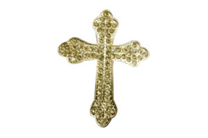 7cm Gold Diamante Cross,Gold Diamante Cross,ACTDM612